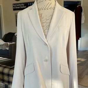 Vintage 90s Ecru Blazer Size 12 Silky Soft  Versatile Wardrobe Piece